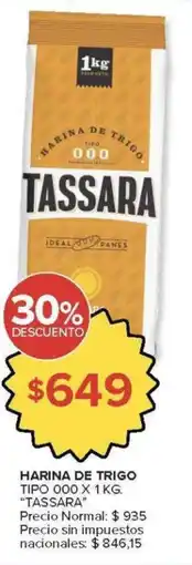 Carrefour Tassara harina de trigo tipo 000 oferta
