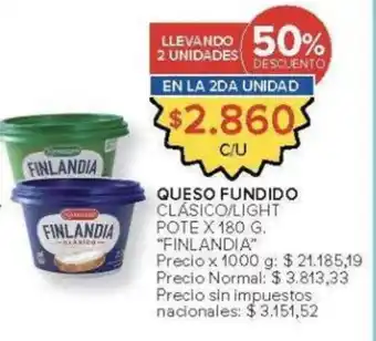 Finlandia queso fundido clásico/light pote