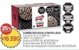 Carrefour Paty clasico hamburguesa congelada caja oferta