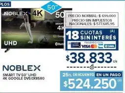Carrefour Noblex smart tv 50" oferta