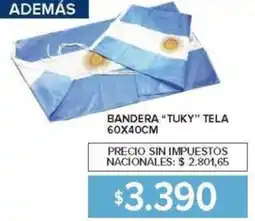 Carrefour Tuky bandera tela oferta