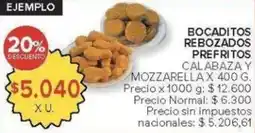 Carrefour Bocaditos rebozados prefritos calabaza y mozzarella oferta