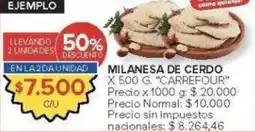 Carrefour Carrefour milanesa de cerdo oferta