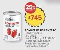 Carrefour Bulnez tomate perita entero lata oferta