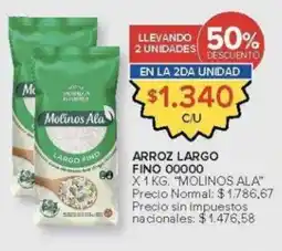 Carrefour Molinos ala arroz largo fino 00000 oferta