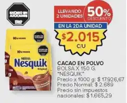 Carrefour Nesquik cacao en polvo bolsa oferta