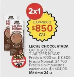 Carrefour Las tres niñas leche chocolatada uat oferta
