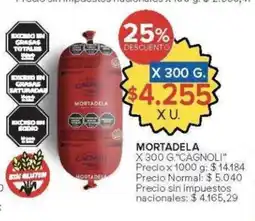 Carrefour Cagnoli mortadela oferta