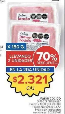Carrefour Bulnez jamón cocido oferta