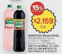 Carrefour Terma aperitivo sin alcohol v/sabores botella oferta