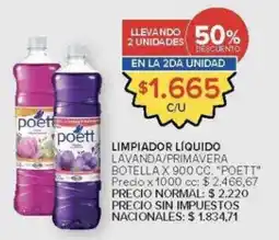 Carrefour Poett limpiador liquido lavanda/primavera botella oferta