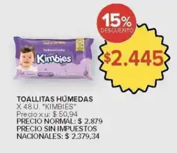 Carrefour Kimbies toallitas humedas oferta