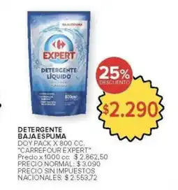 Carrefour Carrefour expert detergente baja espuma doy pack oferta