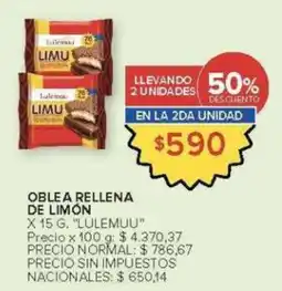Carrefour Lulemuu oble a rellena de limón oferta