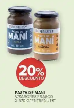 Carrefour Entrenuts pasta de mani v/sabores frasco oferta