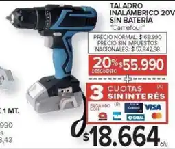Carrefour Carrefour taladro inalámbrico sin batería oferta