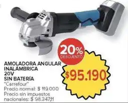 Carrefour Carrefour amoladora angular inalámbrica oferta