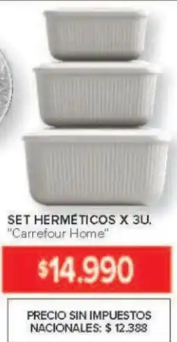 Carrefour Carrefour home set herméticos oferta
