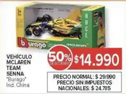 Carrefour Burago vehículo mclaren team senna oferta