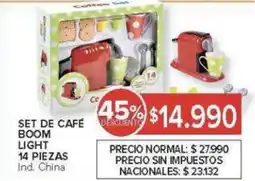 Carrefour Set de café descuento boom light oferta