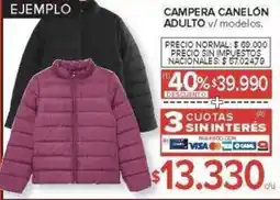 Carrefour Campera canelon adulto oferta