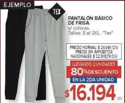 Carrefour Tex pantalón básico de frisa oferta