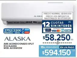 Carrefour Alaska aire acondicionado split r32 alaska oferta