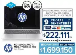 Carrefour Hp notebook amd r7 oferta