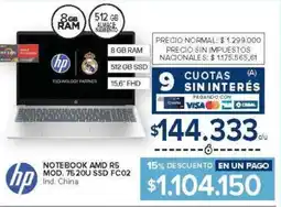 Carrefour Hp notebook amd r5 oferta