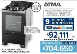 Carrefour Atma cocina multigas oferta