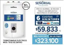 Carrefour Señorial termotanque electrico oferta