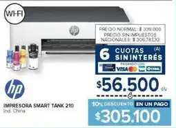 Carrefour Hp impresora smart tank 210 oferta
