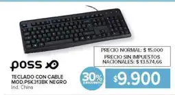 Carrefour Poss teclado con cable oferta