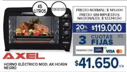 Carrefour Axel horno eléctrico negro oferta