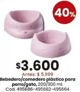 Coto Bebedero/comedero plástico para perro/gato oferta