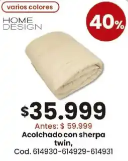 Coto Home design colchado con sherpa twin oferta