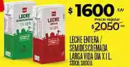 Supermercados DIA Dia leche entera semidescremada larga vida oferta