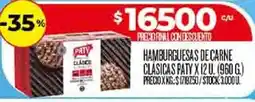 Supermercados DIA Paty hamburguesas de carne clásicas oferta