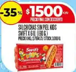 Supermercados DIA Swift salchichas sin piel kids oferta