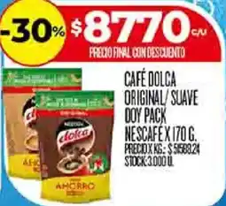 Supermercados DIA Nescafé café dolca original/suave doy pack oferta