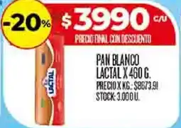 Supermercados DIA Lactal pan blanco oferta