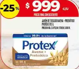 Supermercados DIA Protex jabón de tocador avena prebiotico oferta