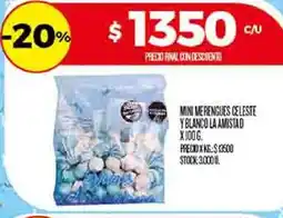 Supermercados DIA La amistad minimerengues celeste y blanco oferta