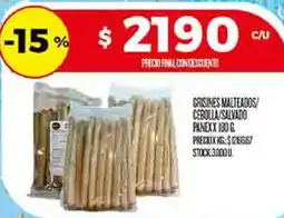 Supermercados DIA Panex grisines malteados/ cebolla/salvado oferta