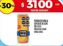 Supermercados DIA Dia pudding de vainilla con dulce de leche oferta