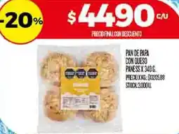 Supermercados DIA Paness pan de papa con queso oferta
