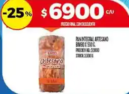 Supermercados DIA Bimbo pan integral artesano oferta