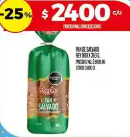 Supermercados DIA Rey oro pan de salvado oferta