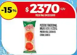 Supermercados DIA Pizzetas malu tradicional oferta