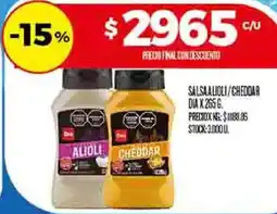 Supermercados DIA Dia salsa alioli/cheddar oferta